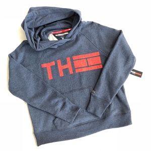 Tommy Hilfiger TH Flag Blue Red Sweatshirt Hoodie